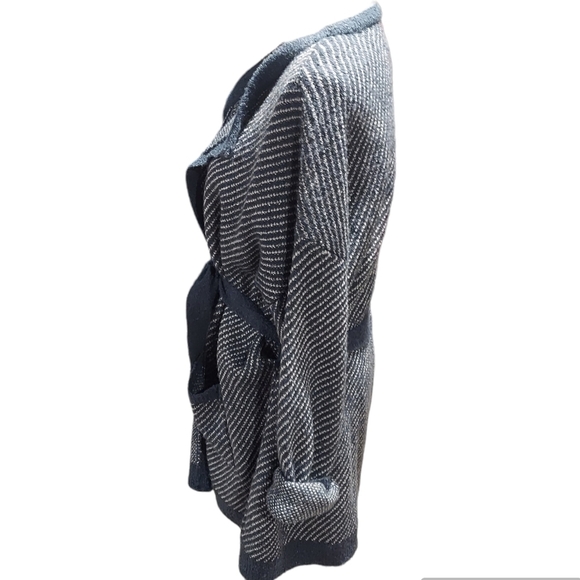 Daisy Fuentes cardigan womens size XL blue and cream - Picture 3 of 6